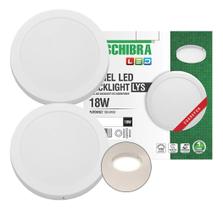 2 Painel Plafon 18w Iluminação Led Redondo Sobrepor Lys Taschibra 2 Painel Plafon 18w Iluminação Led Redondo Sobrepor Lys Taschibra