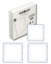 2 Painel Superled De Embutir 40w Branco Frio Ourolux 2 Painel Superled De Embutir 40w Branco Frio Ourolux