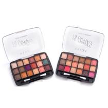 2 Paletas de Sombra 18 cores com Pincel Vivai