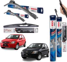 2 Palheta Limpardor Parabrisa Dianteiras Bosch + 1 Traseira Vetor Celta 2005 2006 2007 2008 a 2015