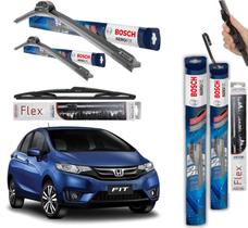 2 Palheta Limpardor Parabrisa Dianteiras Bosch + 1 Traseira Vetor Honda Fit 2015 2016 2017