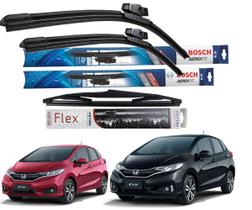 2 Palheta Limpardor Parabrisa Dianteiras Bosch + 1 Traseira Vetor HONDA FIT 2018 2019 2020 2021