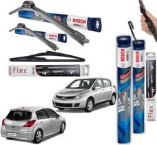2 Palheta Limpardor Parabrisa Dianteiras Bosch + 1 Traseira Vetor Nissan Tiida 208 2009 2010 2011 2012 2013
