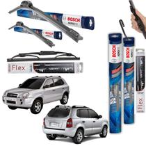 2 Palheta Limpardor Parabrisa Dianteiras Bosch + 1 Traseira Vetor Tucson 2005 2006 20007 2008 a 2016