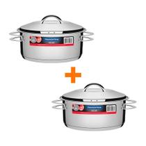 2 Panelas Aço Inox Fundo Triplo Solar 4,7L Pit1 - Tramontina 2 Panelas Aço Inox Fundo Triplo Solar 4,7L Pit1 - Tramontina