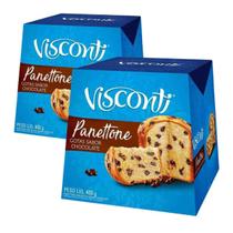 2 Panetones Visconti, Gotas De Chocolate 400G, Pannetone