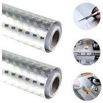 2 Papel Adesivo Metalizado Lavável P/ Fogão Armário e Gavetas 2 Papel Adesivo Metalizado Lavável P/ Fogão Armário e Gavetas