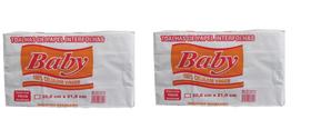 2 Papel Toalha Interfolha 2 Dobras 100% Celulose Baby