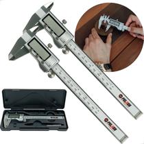 2 Paquímetro Digital Profissional 150mm Todo em Metal/Aço Inoxidável com Estojo 2 Paquímetro Digital Profissional 150mm Todo em Metal/Aço Inoxidável com Estojo