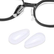 2 Par Plaqueta Nariz Adesivas Armação Óculos Feminina Masculina Cola 3m Silicone almofada antideslizante apoio aumento altura nasal peça reposição