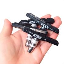 2 Par Sapata Freio Bicicleta Bike SCS V-Brake Orbital 70Mm Borracha Freio Bicicleta Black Kit Adaptador Parada Suave Mtb