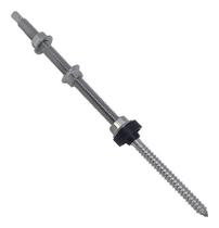 2 Parafusos M10x300 Conector Placa Solar Telha Fibrocimento