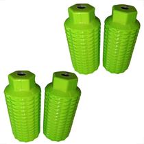 2 PARES Apoio Pedaleira Bmx Pezinho Trolhão Suporte De Pé Aluminio Verde Neon Bicicleta Bike