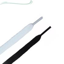 2 Pares Cadarço Chato Tradicional Tênis 1,20 Branco e Preto 2 Pares Cadarço Chato Tradicional Tênis 1,20 Branco e Preto