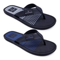 2 Pares Chinelo Sandália Masculino Casual Strada Classic S01