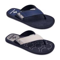 2 Pares Chinelo Sandália Masculino Casual Tiras Largas K110 2 Pares Chinelo Sandália Masculino Casual Tiras Largas K110