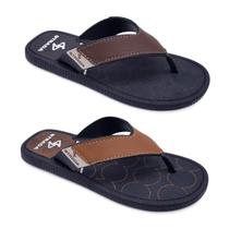 2 Pares Chinelo Sandália Masculino Casual Tiras Largas K110