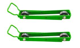 2 Pares Corrediça Com Roldana Para Porteira De Curral Brete - Aço 40x7cm Caçula