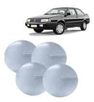 2 Pares De Calotas De Centro Volkswagen Santana Carmix - Prateado