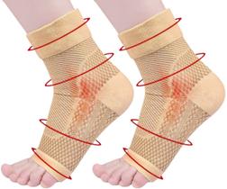 2 PARES de MEIAS Ortopédicas de Alta COMPRESSÃO Tornozeleira para Alivio de Dores e Inchaços