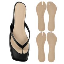 (2 pares) de palmilhas flip-flop de pele de porco com suporte em arco antiderrapantes