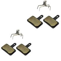 2 Pares de Pastilhas de Freio a Disco Para Bike Bicicleta Em Resina Compatível Tekro Absolute Shimano Auriga TWX GTS 4 Pistões