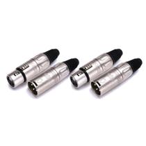 2 Pares de Plug XLR Cabo Linha Santo Angelo