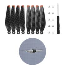2 Pares Hélices Fibra Carbono para Drones DJI Mini 3 Pro e 4 Pro