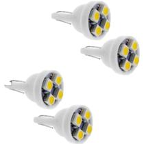 2 Pares Lâmpada Led Modelo Leds Branco 6000k Pingão T10 Com 4 2 Pares Lâmpada Led Modelo Leds Branco 6000k Pingão T10 Com 4