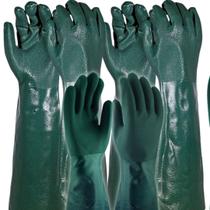 2 Pares Luva 46cm pvc Luva Comprida Borracha Impermeável A Epi Importado 2 Pares Luva 46cm pvc Luva Comprida Borracha Impermeável A Epi Importado