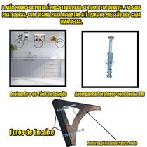 2 Pares Mão Francesa Preto 20cm Acompanha Kit Parafuso Buch 2 Pares Mão Francesa Preto 20cm Acompanha Kit Parafuso Buch