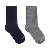 2 Pares Meia Infantil Cano Longo Colegial Menino Menina 2 Pares Meia Infantil Cano Longo Colegial Menino Menina