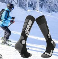 2 Pares meia térmica grossa N 36 a 44 cano longo meias snowboard lã neve ski
