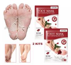 2 Pares Meias Esfoliante Pés De Bebe Peeling Footner