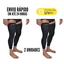 2 Pares Pernito com Elastico Esporte Ciclismo Proteção UV50+ - Snugg