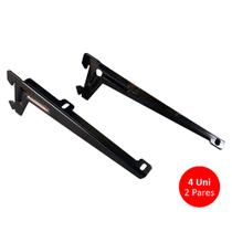 2 Pares Suporte Braço 20cm C/ Aba P/ Trilho Prateleira Forte