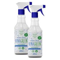 2 Passa Roupas Vinagreen 500ml Hipoalergênico Para Roupas Amarrotadas Com Rugas Amassadas Elimina Maus Odores De Tecidos Todos Os Tipos Não Mancha