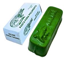 2 Pasta Polimento Metal Verde Marca Jacaré Tira Risco Brilho