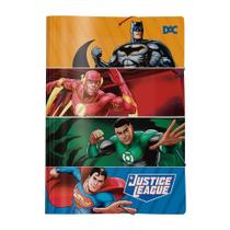 2 Pastas Aba Com Elástico Escolar Oficio/a4 Liga da Justiça