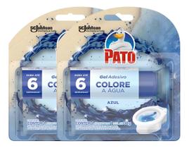 2 Pato Detergente Sanitário Gel Aplicador Azul 38g 6 Discos