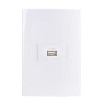 2 pç conjunto tomada carregador usb + placa sleek margirius 2 pç conjunto tomada carregador usb + placa sleek margirius