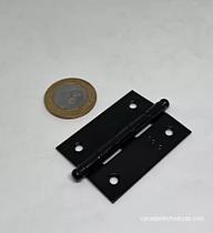 2 Pç Dobradiça Pequena 2 Polegada Preta 51x38,6 Milímetros Porta Moveis armário