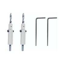 2 Pç Escareador De Videa Mdf Madeira 3,0 X 8Mm Haste 7Mm