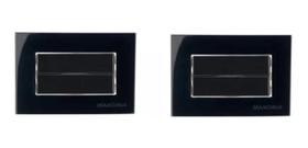 2 Pc Interruptor Duplo Simples P/ Móveis Margirius Preto 10a 2 Pc Interruptor Duplo Simples P/ Móveis Margirius Preto 10a