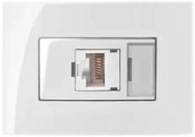 2 Pc Tomada Moveis Margirius Rj45 Branca Informática Cat5