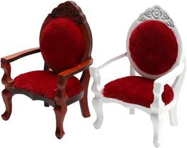 2 pçs adorável cadeira em miniatura modelos mini casa ornamento decorativo mini móveis micro paisagem foto adereços