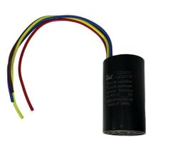 2 pçs - capacitor acv de partida 3 + 7 x 250v - 4 fios cbb60