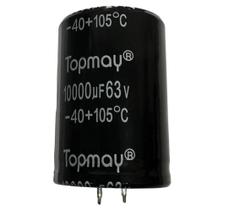2 PÇS CAPACITOR ELETROLITICO 10000X63V - 10.000UF X 63V - 105º GRAUS
