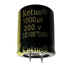 2 PÇS CAPACITOR ELETROLITICO 1000X200V - 1000UF X 200V 105º 2 PÇS CAPACITOR ELETROLITICO 1000X200V - 1000UF X 200V 105º