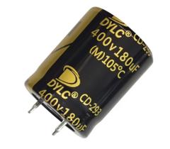 2 PÇS CAPACITOR ELETROLITICO 180X400V - 180UF X 400V - 105º GRAUS